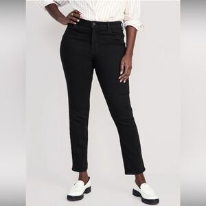 NWT black power slim straight high rise